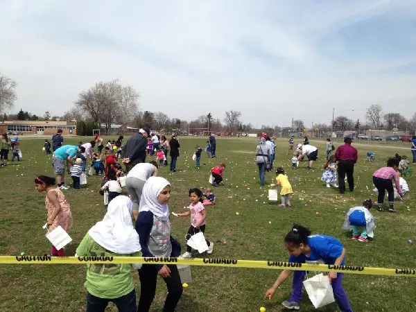 Hundreds attend Cherry Hill Presbyterian Church "Eggstravaganza" Easter egg hunt