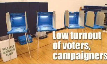 Low number of voters, campaigners at the polls in Dearborn