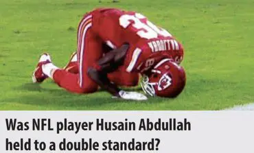 Muslims react to the penalty NFL player received for praying after scoring a touchdown