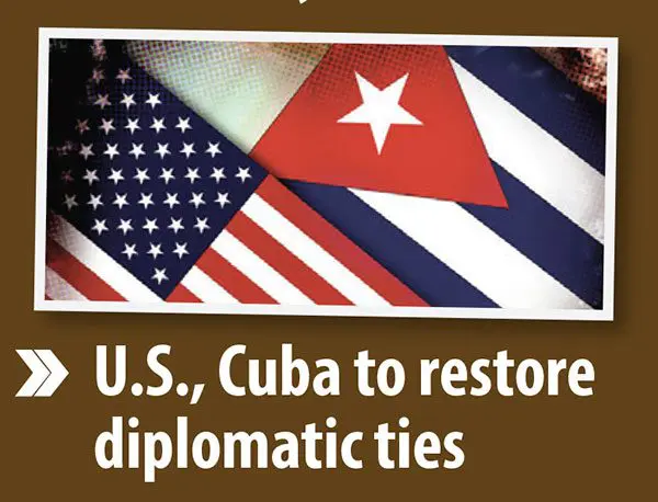 U.S., Cuba restore ties after 50 years