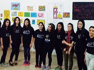 Michigan Teacher of the Year  inspiring Iraqi children