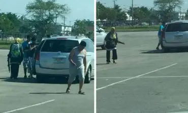 Muslim woman photographed with paintball gun causes scare in New York