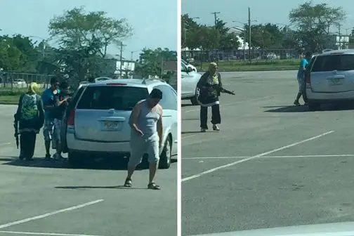 Muslim woman photographed with paintball gun causes scare in New York