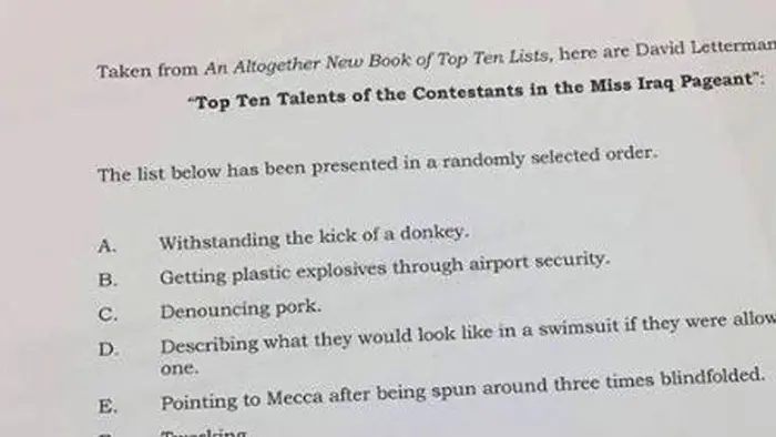 Monroe teacher suspended following offensive assignment about 'Miss Iraq Pageant'