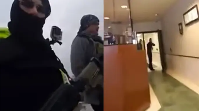 Two armed men who walked into police station hit with felonies