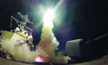 U.S. warships strike Syrian airfield in response to Idlib 'chemical attack'