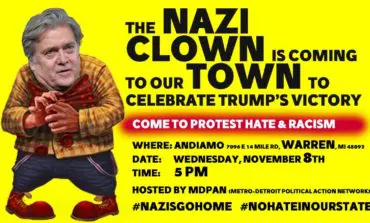 Protest over Steve Bannon takes place outside Macomb County Republican Party’s unity dinner