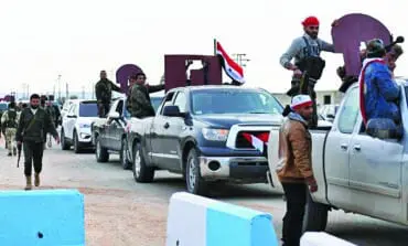 Pro-Syrian government forces enters Afrin to aid Kurds against Turkey