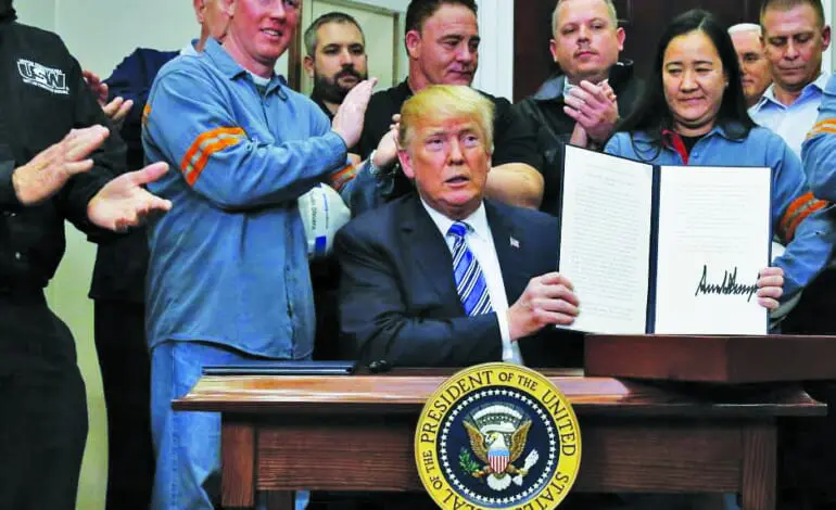 Trump sets steel and aluminum tariffs, exempts Canada and Mexico