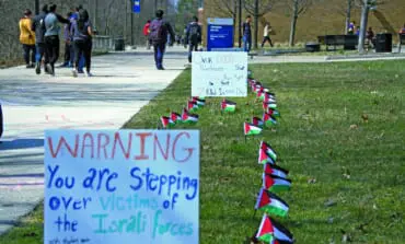 Arab Student Union creates street art protest at U of M-Dearborn