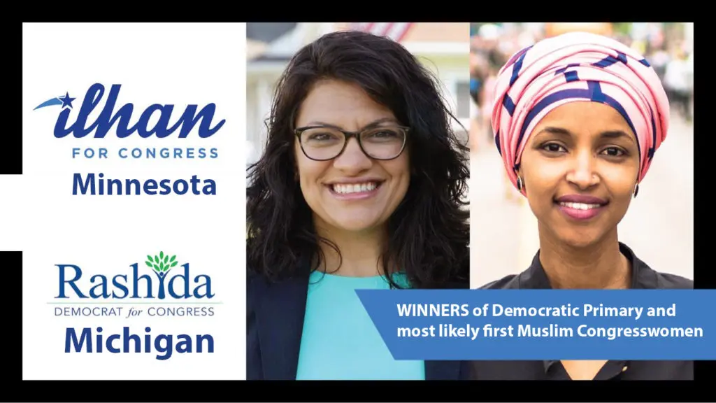 Ilhan Omar in Minnesota and Rashida Tlaib in Michigan