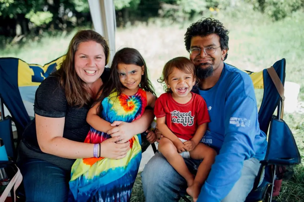 Dr. Sammit Sabharwal surrounded by his family. 