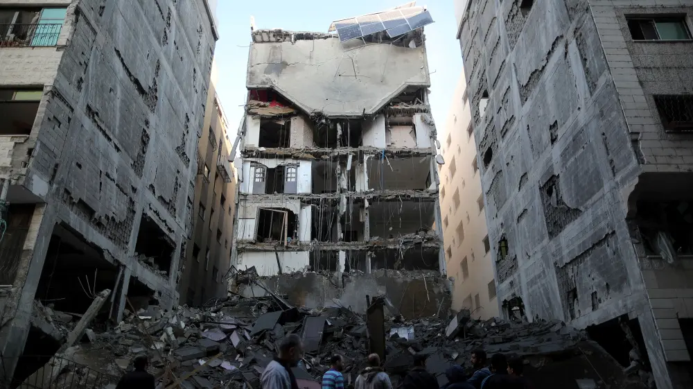 Ahmed Nasser: 'We had no idea this building would ever become a target' [Suhaib Salem/Reuters]