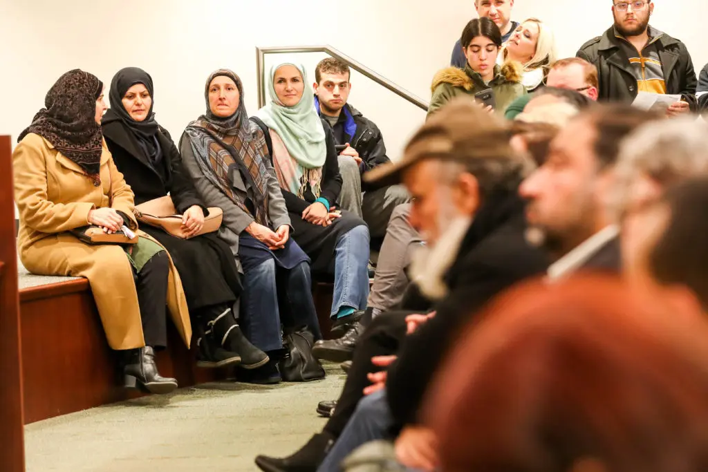 Dearborn residents participate in the town hall