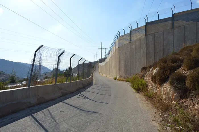 Beit al Foqa, the city where Rashida's grandmother lives where an Israeli highway and barbed wire fence runs through the town.