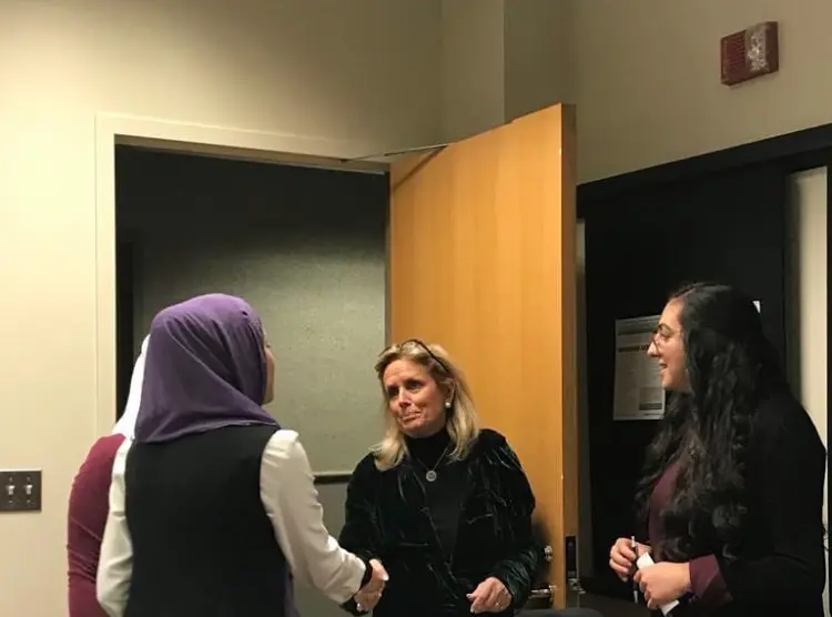U.S. Rep. Debbie Dingell attends s public seminar on domestic violence in Dearborn. Photo: AAHI