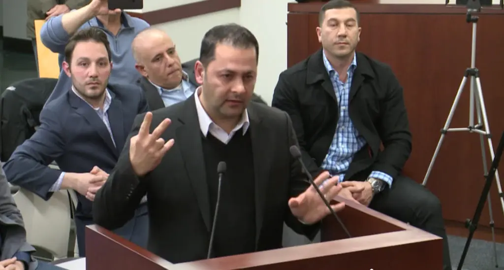 Dr. Ali Berri addresses the council on Tuesday, March 26