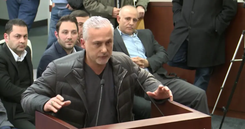 Dr. Kal Ibrahim addresses the council on Tuesday, March 26