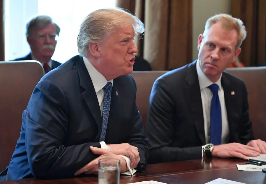 Trump with his Acting Defense Secretary Patrick Shanahan