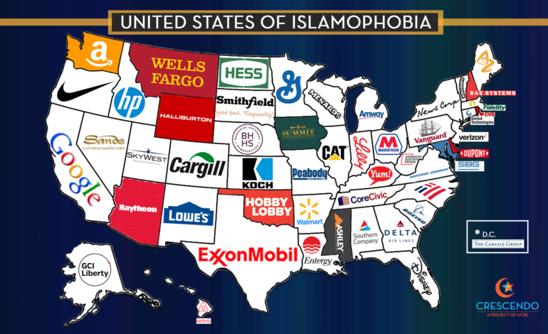 Report finds nation's wealthiest corporations connected to anti-Muslim organizations, candidates and policies