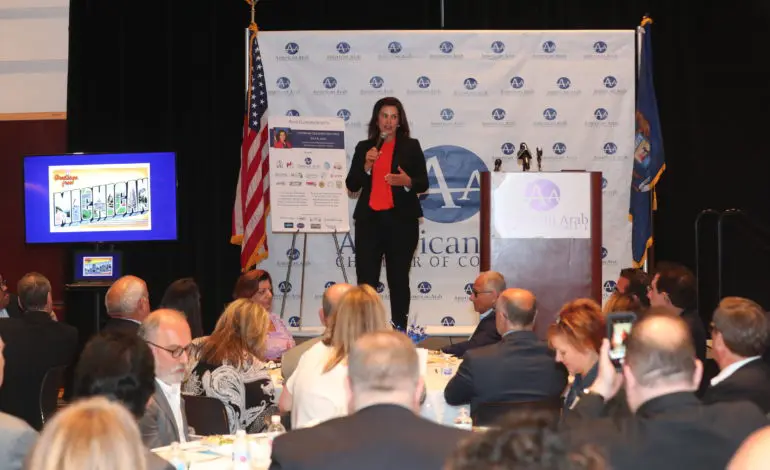 In Dearborn, Whitmer talks about roads, education and economic growth   
