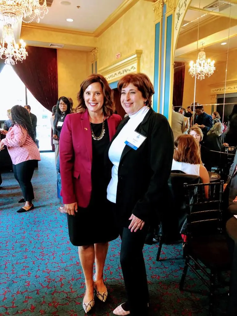 Kimberly Ismail with Gov. Whitmer