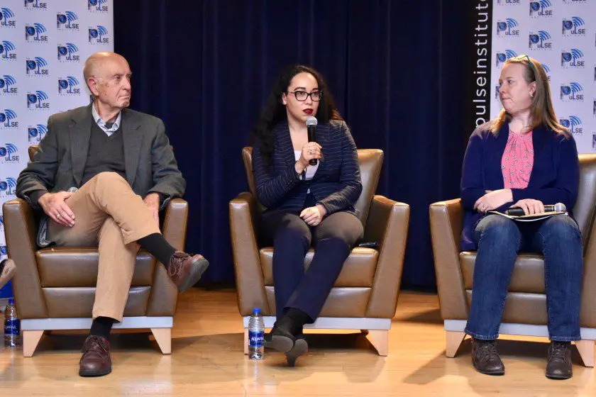 Pulse Institute responds to mayor Duggan about over-taxation forum. (L-R) John Mogk, Tina Patterson and Christine MacDonald