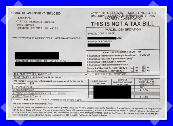 Don’t ignore your property tax notice of assessment