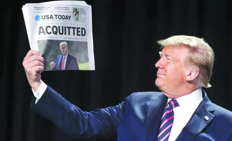 Senate Republicans swiftly acquit Trump of all impeachment charges