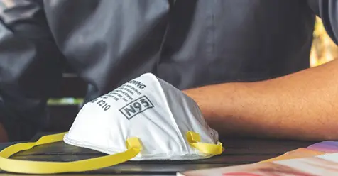  An N95 respirator. Photo: Wikimedia Commons