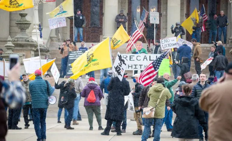 Why was a large group allowed to converge on the capitol in open violation of stay home order? The state has no answer