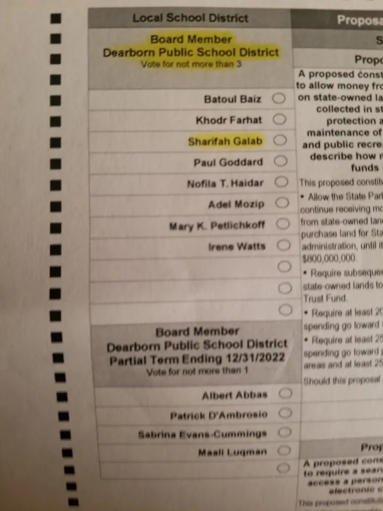 A photo of the official ballot sent to one of the candidates and received on September 14 shows only eight candidates for the three seats for the six-year term and four for the one seat for the two-year term.