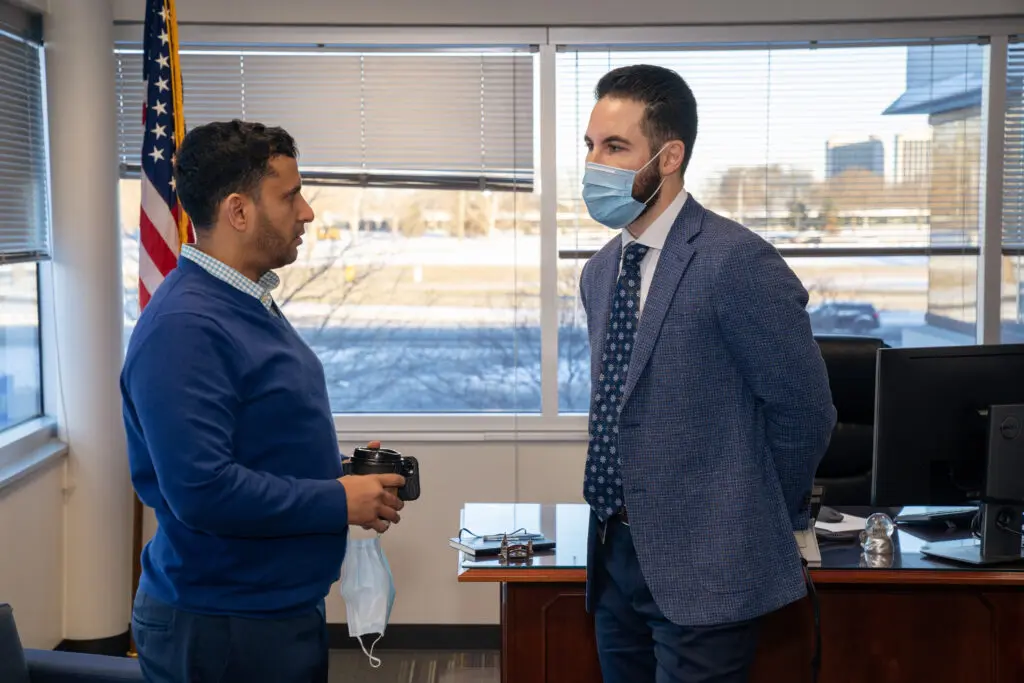 Mayor Abdullah Hammoud and IT Director Mansour Sharha