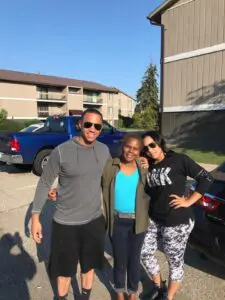 Josh and Porshe with their mother Lela