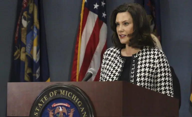 Governor Whitmer announces 10 percent pay cut during COVID-19 pandemic, says next 10 days will determine length of stay-at-home order