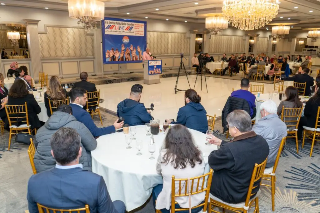 Guest attending AAPAC reception on Tuesday, October 26. 