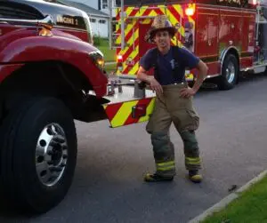 Amir Shedyak is also a volunteer firefighter. Photo: Facebook