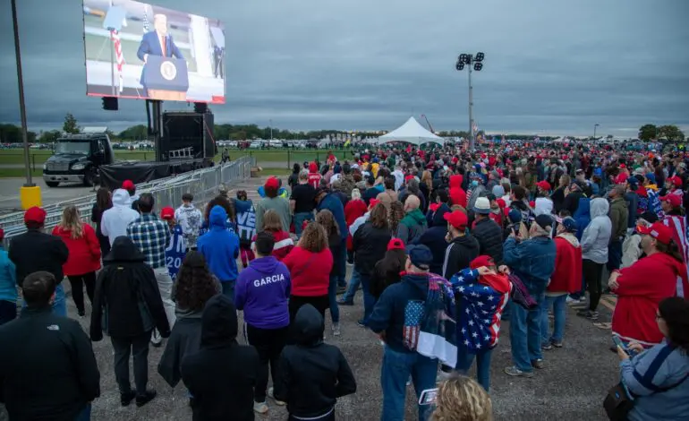 Trump visits Michigan, predicts victory, bashes Whitmer, says country has turned corner on COVID