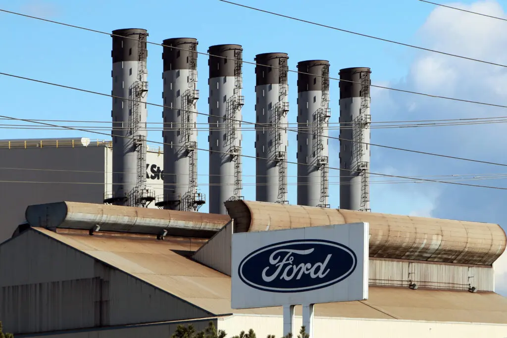 Smoke stacks at the Ford Motor Company's Rouge site