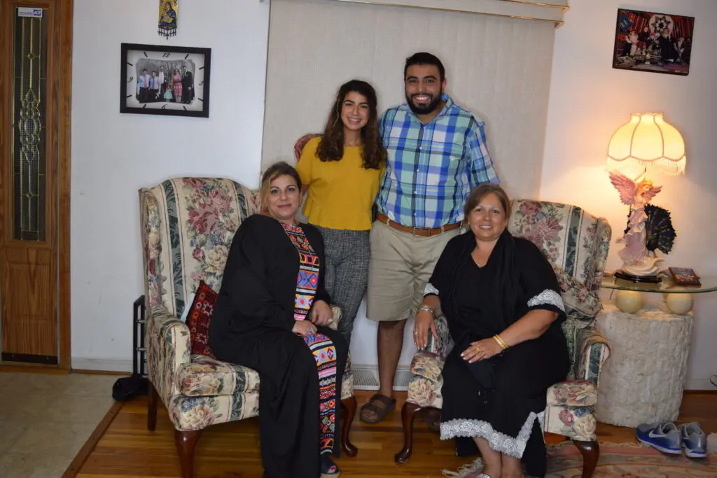The skit's actors from left to right: Rozana and Melissa Ansara, Nicolas and Rania Nunu