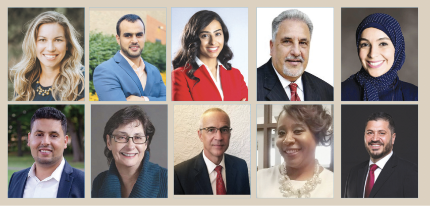 From top left: Irene Watts, Khodr Farhat, Sharifah Galab, Pat D’Ambrosio, Maali Luqman From bottom left: Adel Mozip, Mary Petlichkoff, Paul Goddard, Sabrina Evans, Albert Abbas