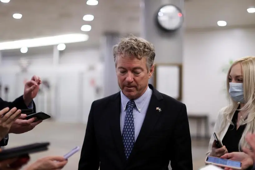 U.S. Senator Rand Paul speaks to reporters on Jan. 26. Photo: Reuters
