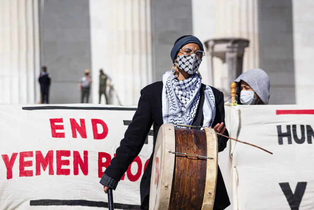 Iman Saleh, organizer, April 3, 2021