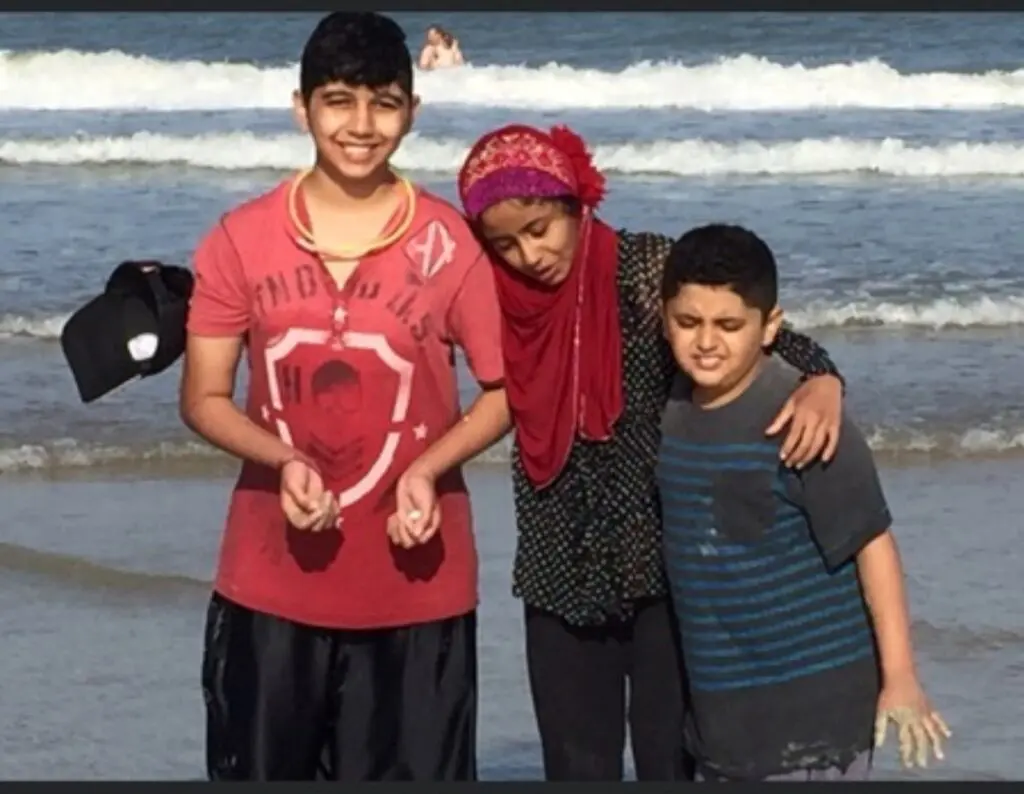 Gehad Breadiy with his sister Sophie and brother Haitham