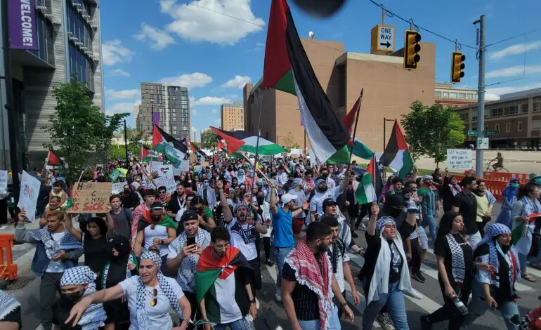 Three thousand protesters mobilize in downtown Ann Arbor, demand "Free Palestine"