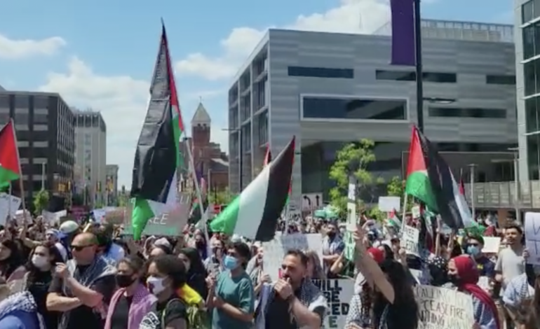 March for Palestine's liberation in Ann Arbor, May 22