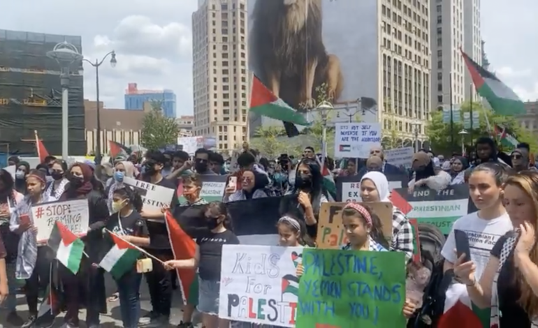Pro-Palestinian protest in Detroit draws 1,000 people