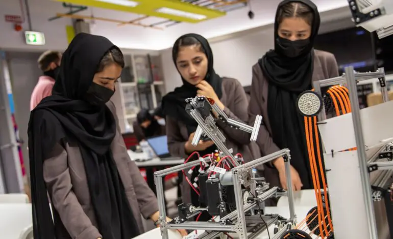 All-female Afghan robotics team evacuated to Qatar, receives scholarships to continue education