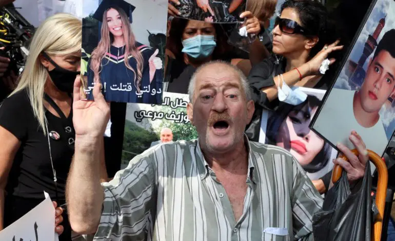 Angry relatives of Beirut blast victims protest probe delays