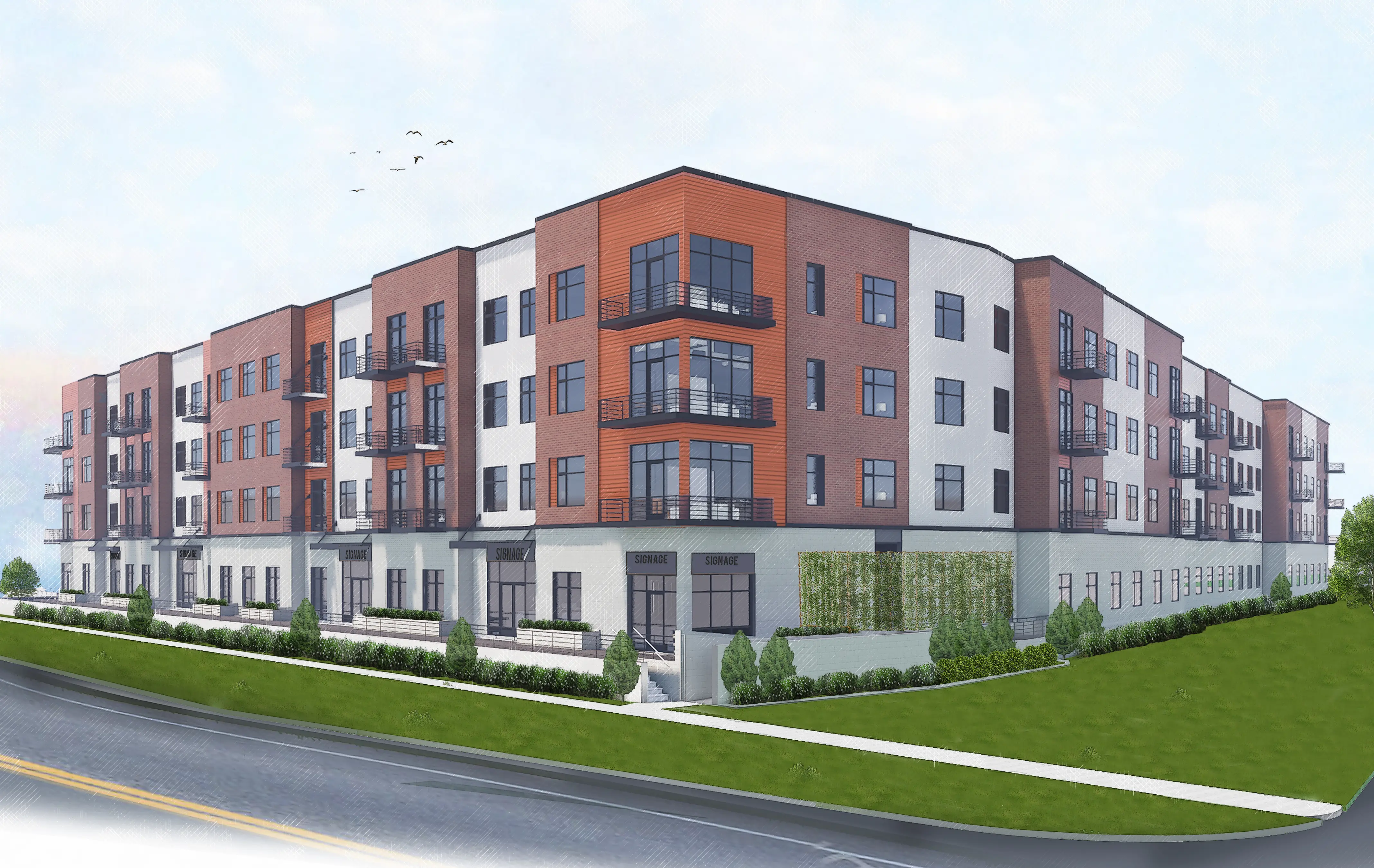 Model of the Chaldean Community Foundation's affordable housing development in Sterling Heights